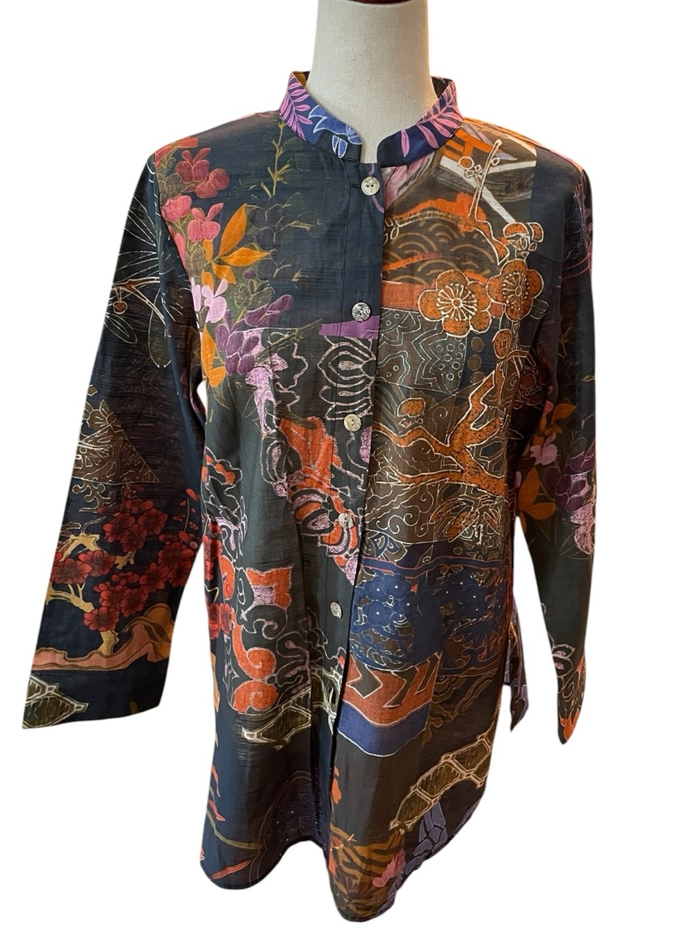 CITRON Patterned Tunic Blouse
